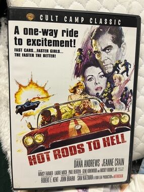 Warner Bros Cult Camp Classic “Hot Rods To Hell” DVD(1967) Like New Condition